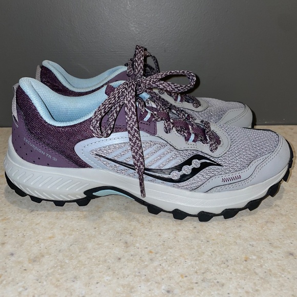 Saucony Women's Excursion TR15 Trail Running Shoe Athletic Tennis Alloy Mauve - Picture 5 of 13